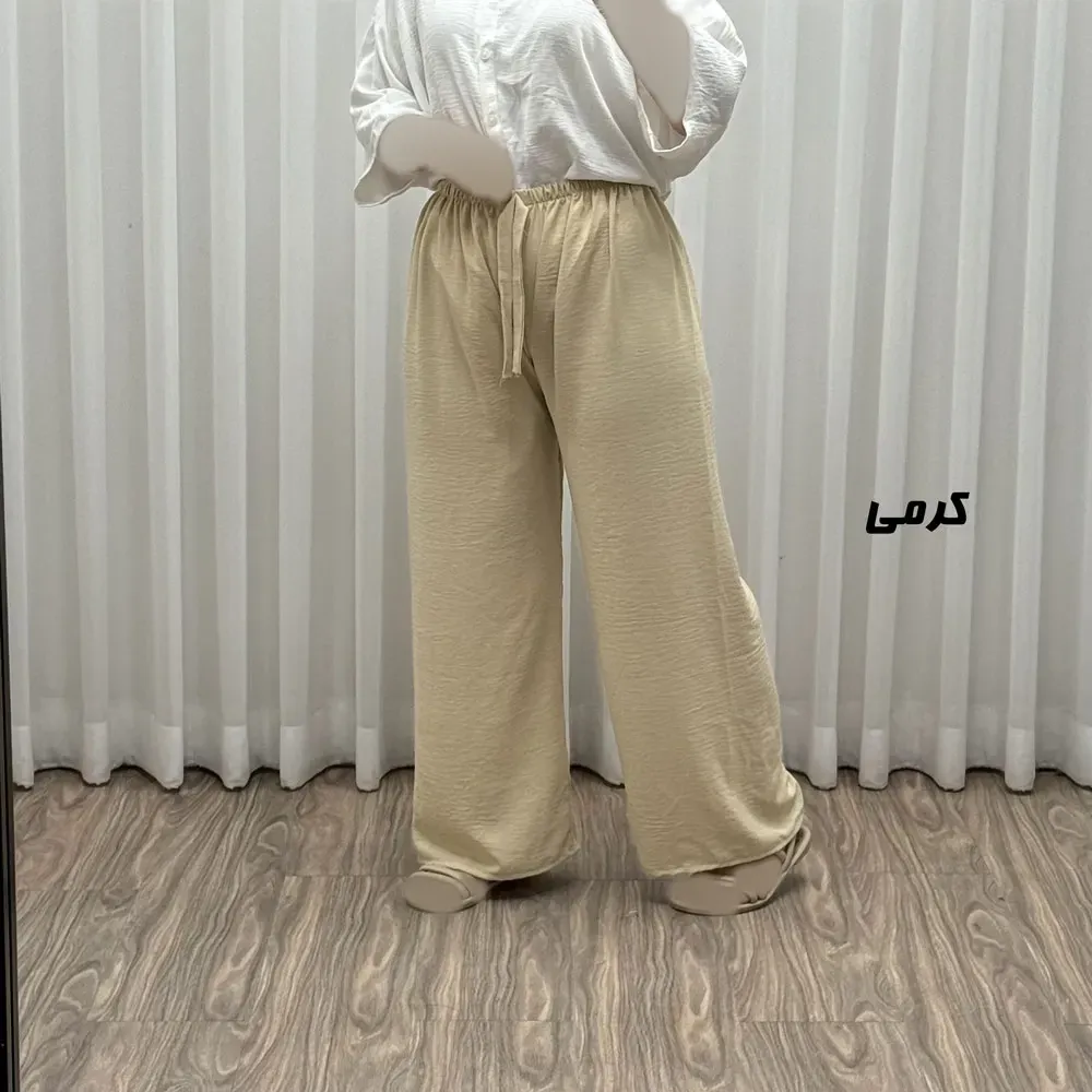 شلوار زنانه ابروباد فری سایز مناسب تا سایز 50 مدل راحتی و آزاد - تصویر 2
