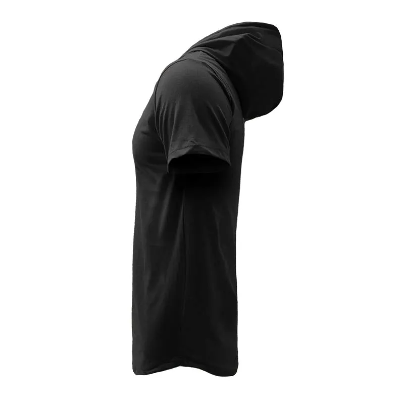 تی شرت کلاه دار مردانه آستین کوتاه نخی مدل jo طرح ساده کد 0007 - تصویر 3