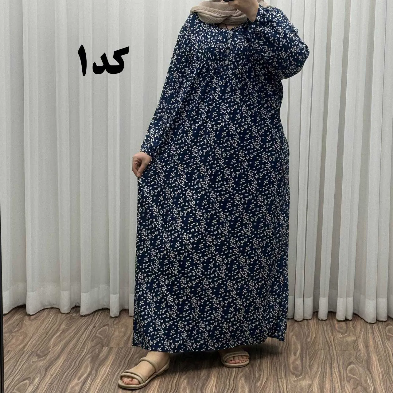 پیراهن سایزبزرگ نخی فری سایز تا 52 هندی کد 1498 - تصویر 8