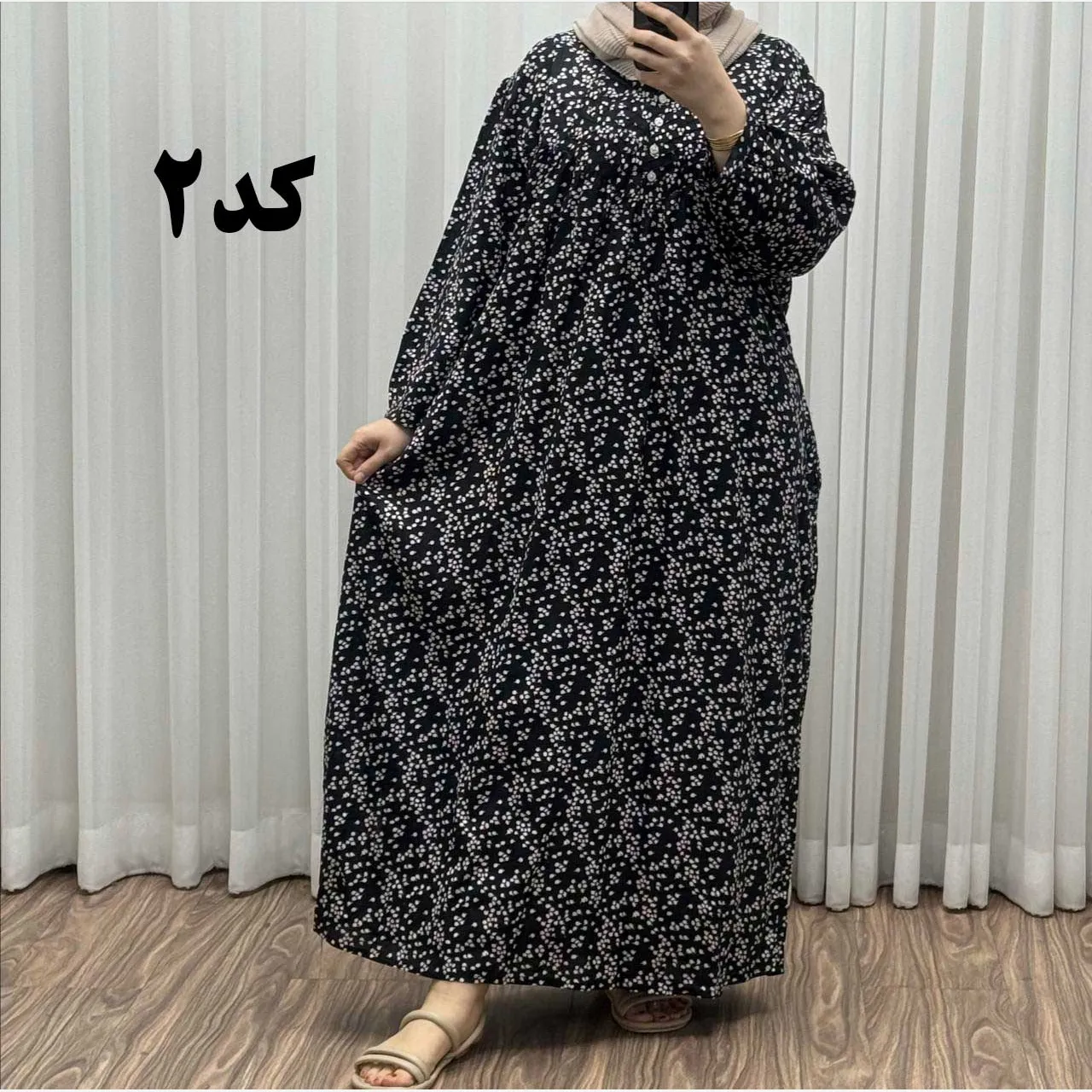 پیراهن سایزبزرگ نخی فری سایز تا 52 هندی کد 1498 - تصویر 11