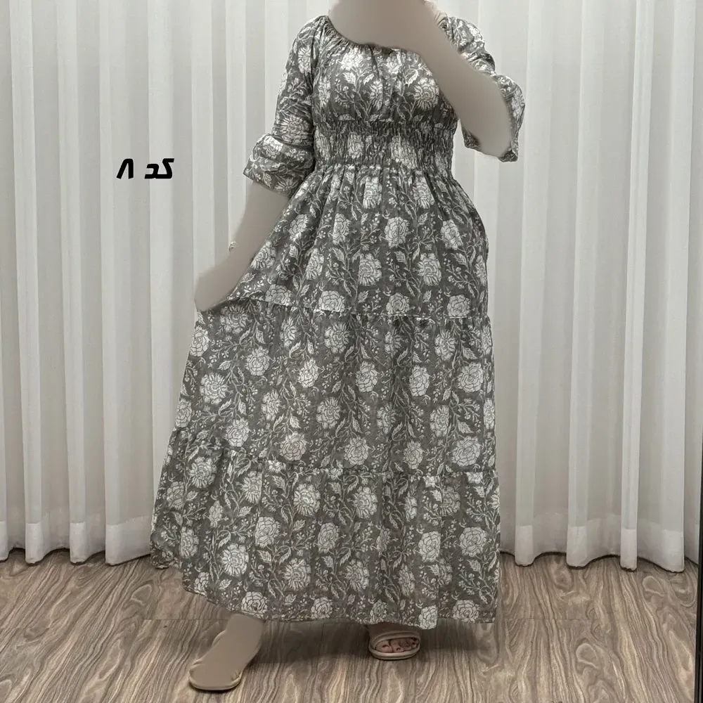 پیراهن عروسکی نخی زنانه و دخترانه فری سایز مناسب تا 44 - تصویر 5