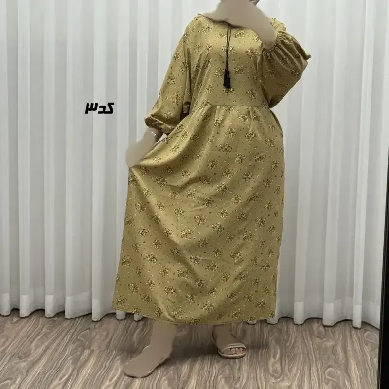 پیراهن نخی زنانه و دخترانه مدل بوگاتی منگولهدار فری سایز تا 52 - تصویر 6