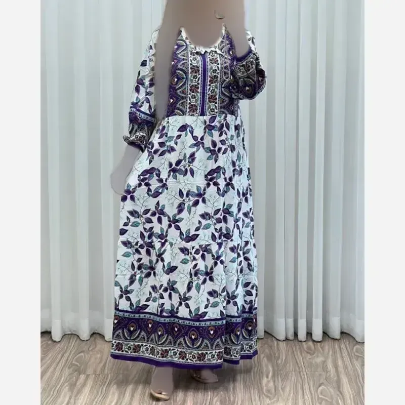 ساحلی نخی حاشیه دار زنانه فری سایز خنک و راحت - تصویر 3