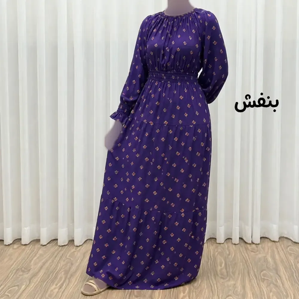 پیراهن ساحلی نخی گلریز زنانه فری سایز تا 50 بدون رنگ رفت سایه دهی ندارد - تصویر 3