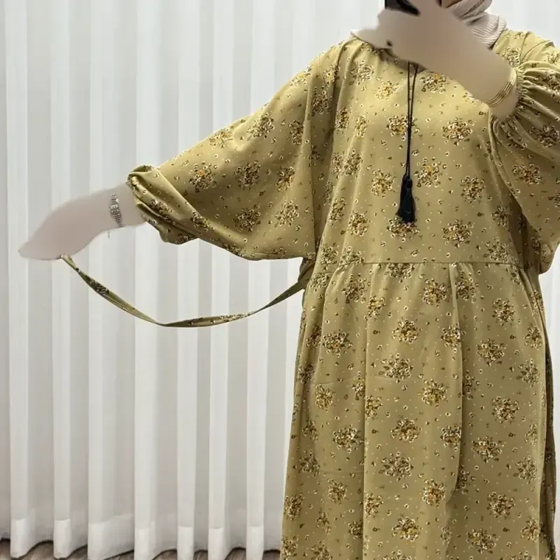 پیراهن نخی زنانه و دخترانه مدل بوگاتی منگولهدار فری سایز تا 52 - تصویر 3