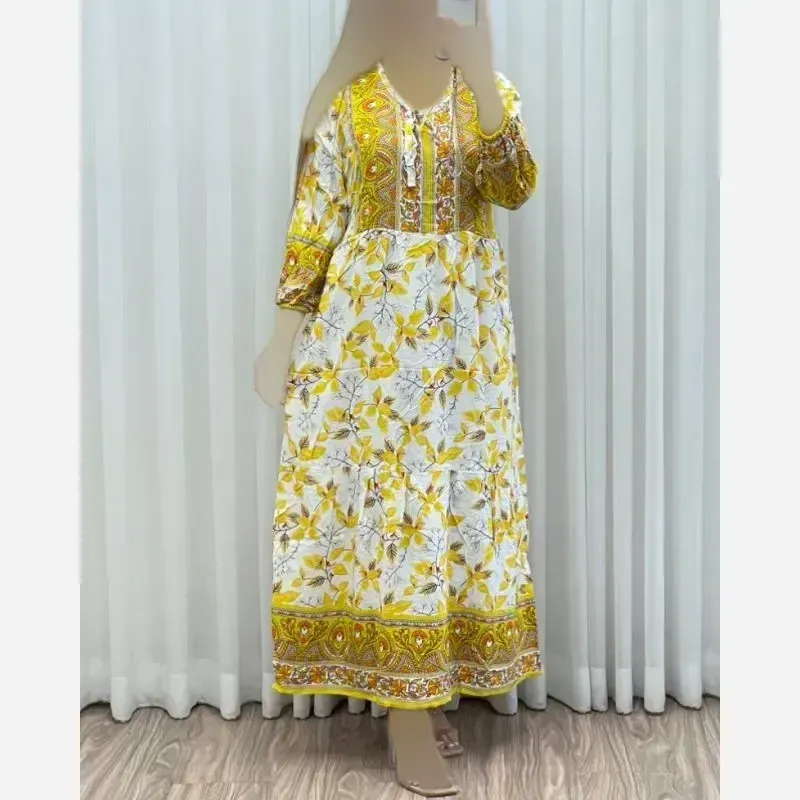 ساحلی نخی حاشیه دار زنانه فری سایز خنک و راحت - تصویر 4