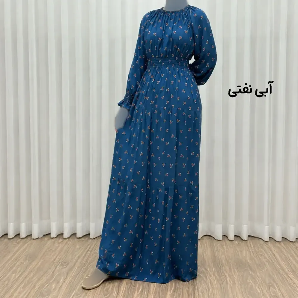 پیراهن ساحلی نخی گلریز زنانه فری سایز تا 50 بدون رنگ رفت سایه دهی ندارد - تصویر 5