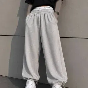 شلوار گت دار دوکاره جاگر CalvinKlein دوکمره سوپر نخ پنبه کلوین قابل استفاده هم بصورت بگ هم اسلش - تصویر 4