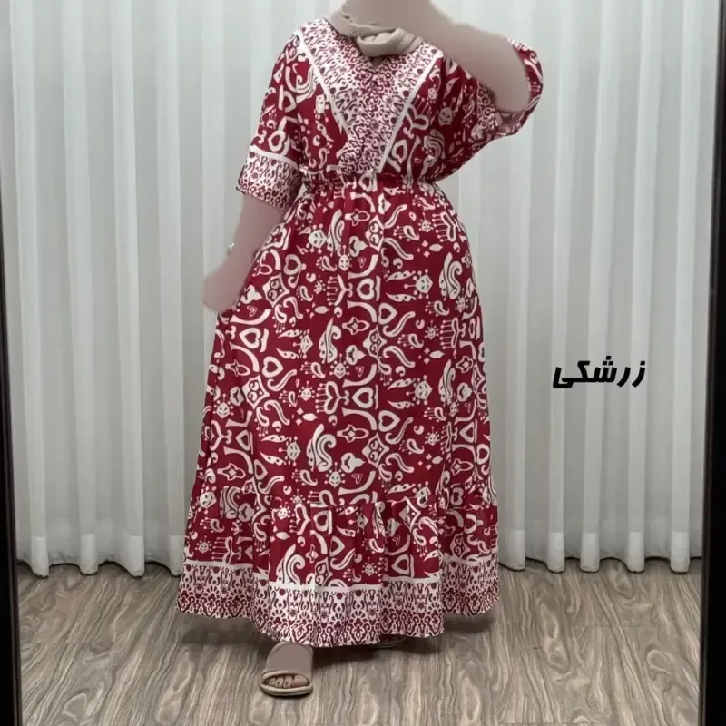 پیراهن زنانه فلور بوگاتی مدل دنیا چپ و راستی فری سایز مناسب تا 44 - تصویر 2