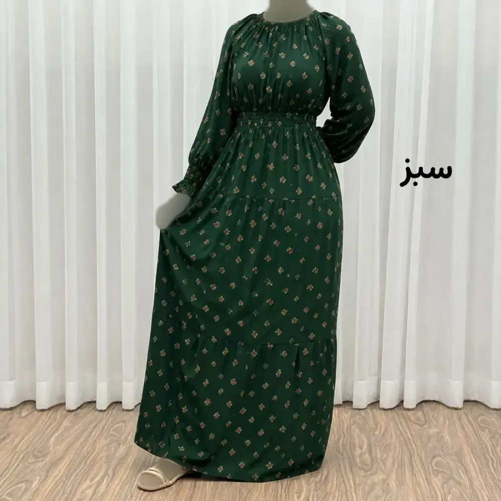 پیراهن ساحلی نخی گلریز زنانه فری سایز تا 50 بدون رنگ رفت سایه دهی ندارد - تصویر 4
