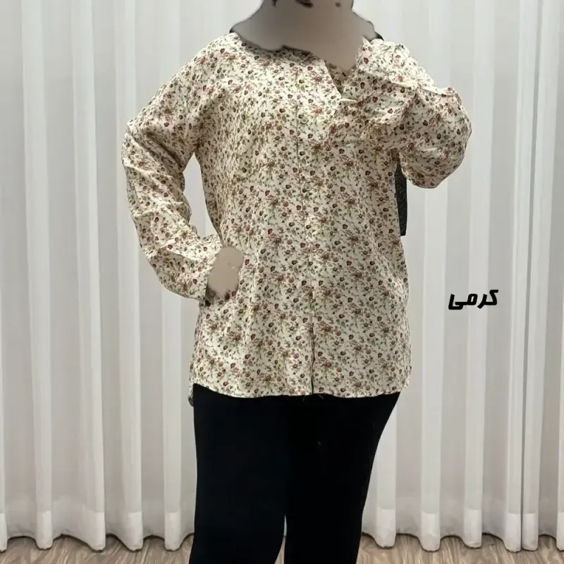 شومیز نخی جلوباز زنانه و دخترانه پارچه خارجی بدون آبرفت و چروک - تصویر 4