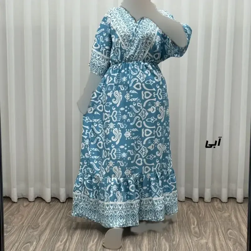 پیراهن زنانه فلور بوگاتی مدل دنیا چپ و راستی فری سایز مناسب تا 44 - تصویر 3
