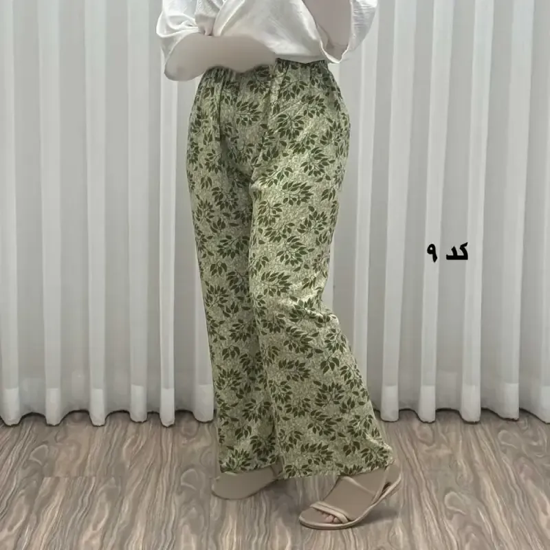شلوار راحتی زنانه نخی فری سایز مناسب تا 46 - تصویر 10