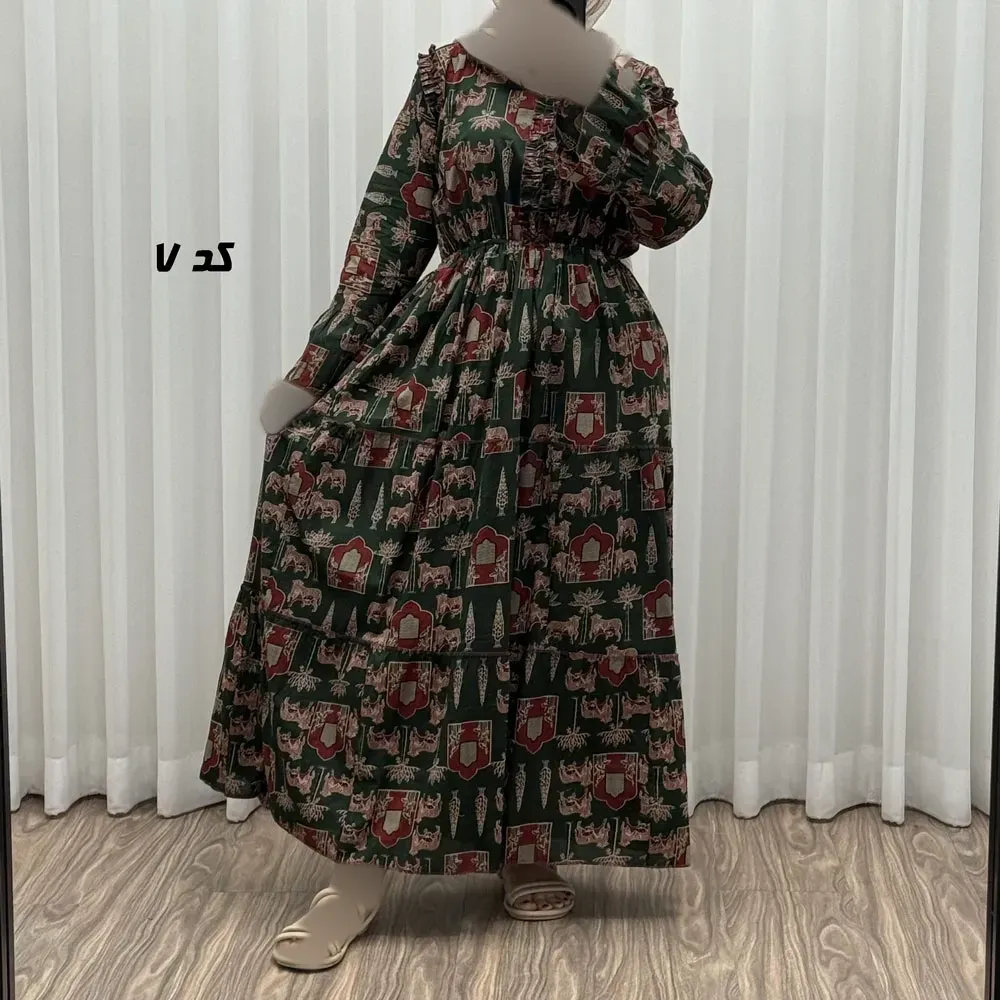 پیراهن عروسکی نخی زنانه و دخترانه فری سایز مناسب تا 44 - تصویر 6