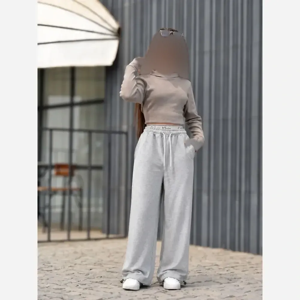 شلوار گت دار دوکاره جاگر CalvinKlein دوکمره سوپر نخ پنبه کلوین قابل استفاده هم بصورت بگ هم اسلش - تصویر 6
