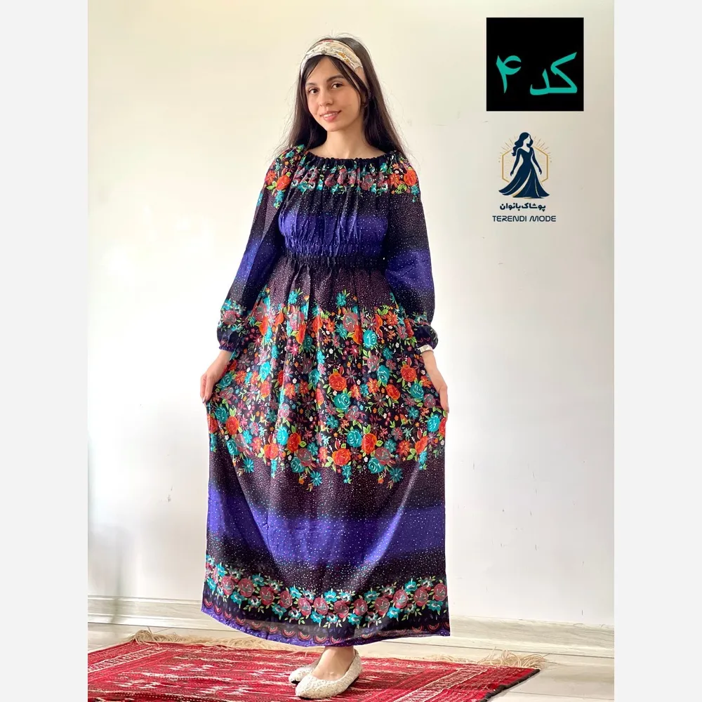 ساحلی نخی خارجی کمرکش طرح ستاره فری سایز خنک تابستانه - تصویر 3