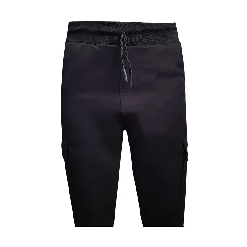 ست تیشرت و شلوار مردانه نخی آستین کوتاه یقه گرد طرح ساده کمر کش مناسب چهار فصل - تصویر 3