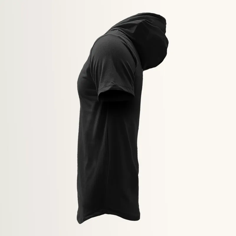 ست تی شرت و شلوار مردانه مدل fle پنبه یکرو نخ آستین کوتاه کلاه دار رنگی - تصویر 4